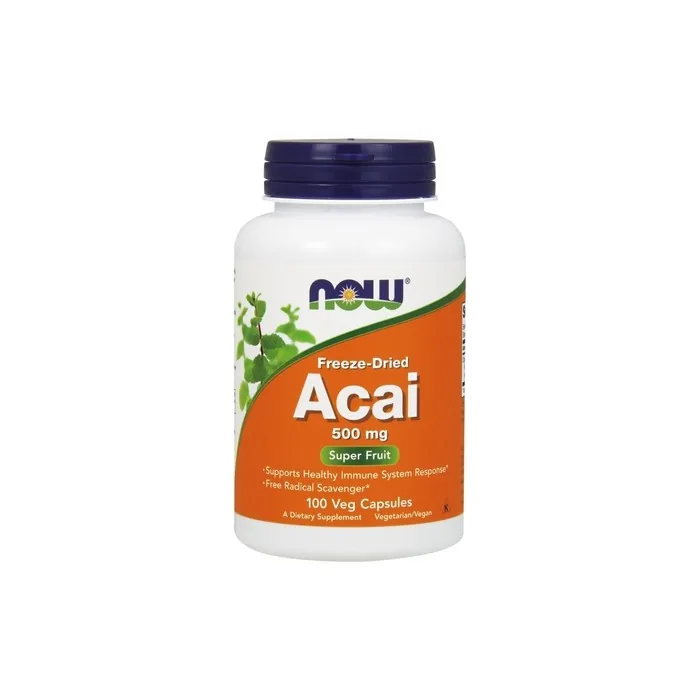 NOW Foods Acai 500mg Vegetable Capsules - 100 Count