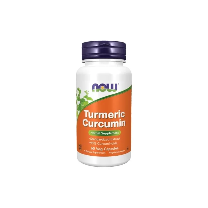 NOW Foods Turmeric Curcumin Supplement 60 Vegetarian Capsules