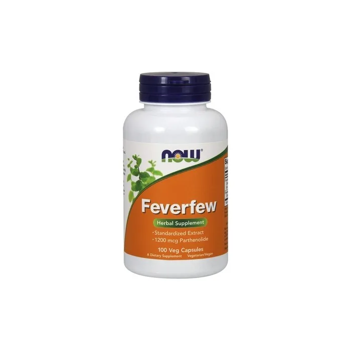 NOW Foods Feverfew Herbal Supplement 100 Vegetarian Capsules