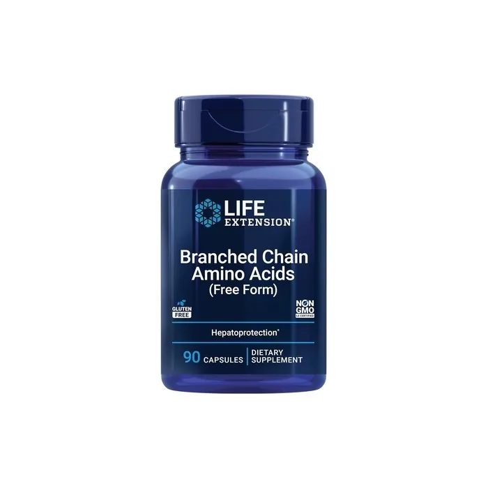 Life Extension Branched Chain Amino Acids BCAA Supplement Essential Nutrition L-Leucine L-Isoleucine L-Valine for Muscle Recovery Support after Workout 90 Capsules