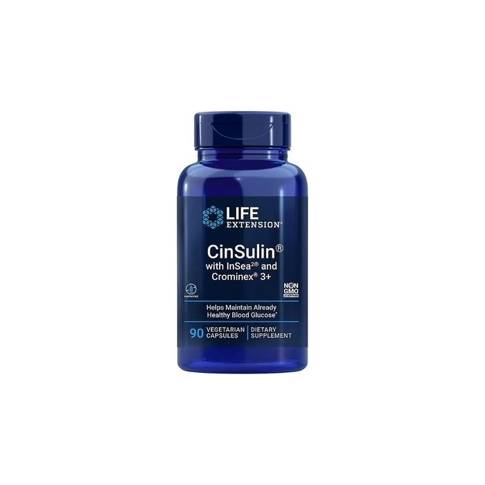 Life Extension CinSulin with InSea2 and Crominex 3 - 90 Vegetable Capsules