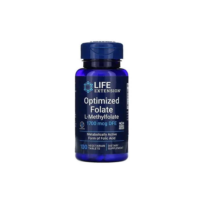 Life Extension Optimized Folate 1700mcg - 100 Vegetarian Tablets
