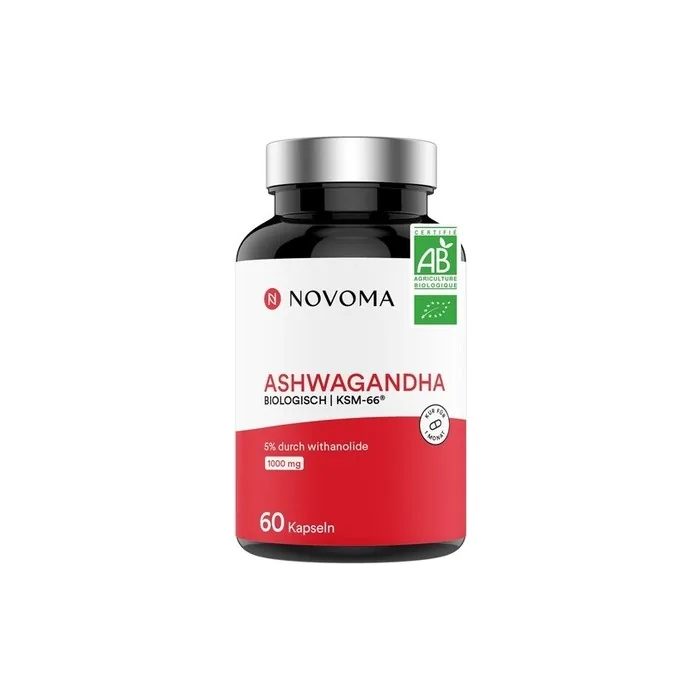 Organic Ashwagandha KSM66 500mg Pure Root Extract 5% Withanolides