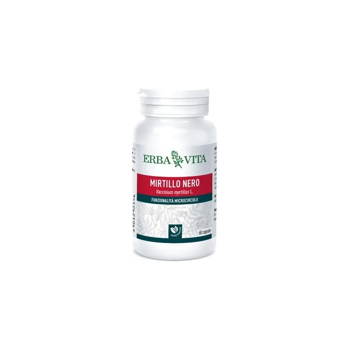 Black Blueberry Erba Vita Herbal Supplement 60 Capsules
