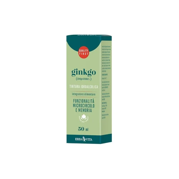 Erba Vita Hydroalcoholic Tincture Ginkgo Biloba Leaves 50ml
