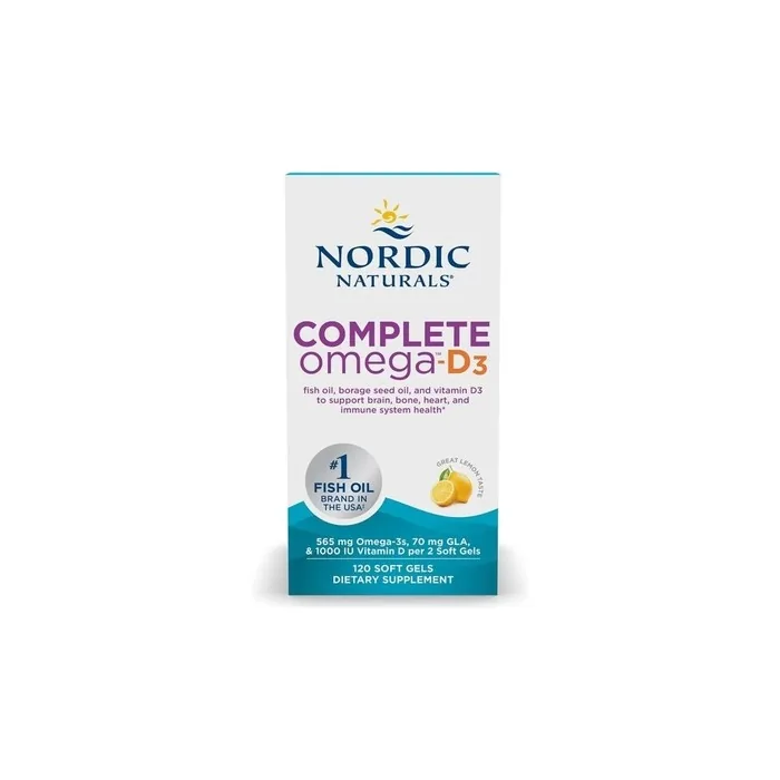 Nordic Naturals Complete Omega-D3 565mg Lemon 120 Softgels