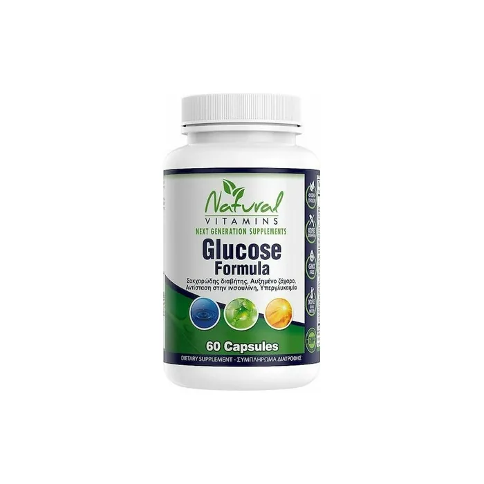 Natural Vitamins Glucose Formula 60 Capsules
