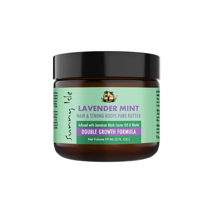 Sunny Isle Lavender Mint Hair and Strong Roots Butter 2oz Infused with Biotin