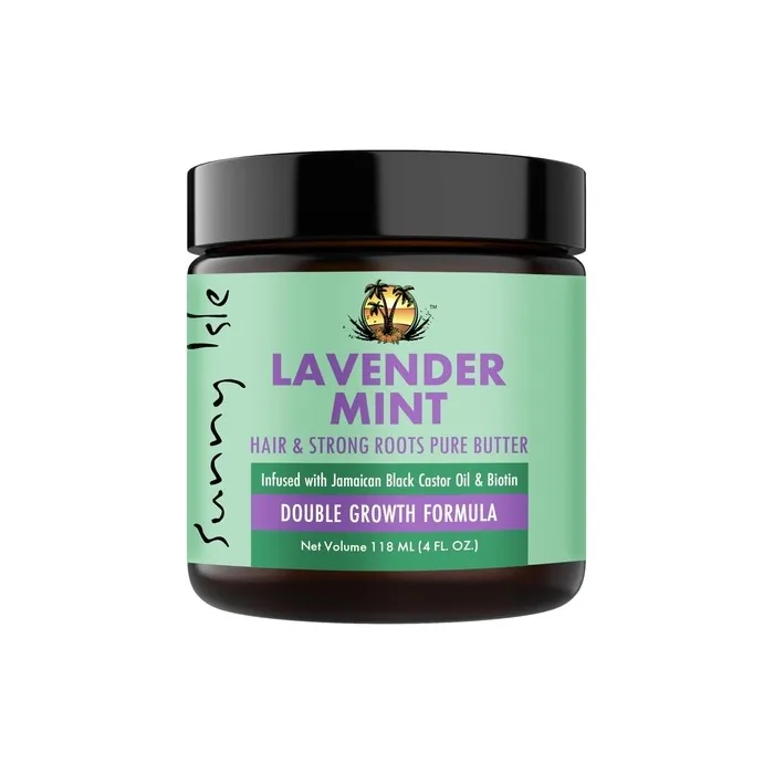 Sunny Isle Lavender Mint Hair and Strong Roots Butter 4oz Infused with Biotin