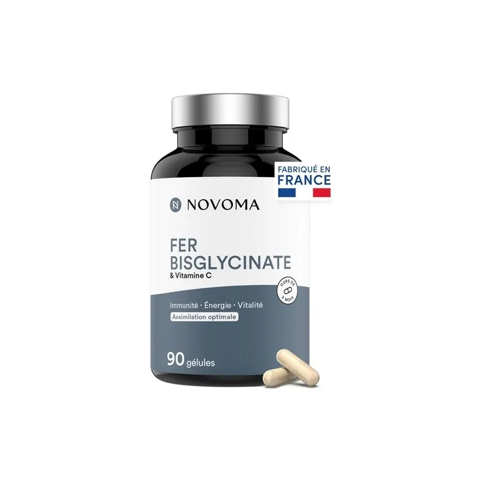 Novoma Iron Bisglycinate 14mg with Vitamin C - High Absorption Immunity Support