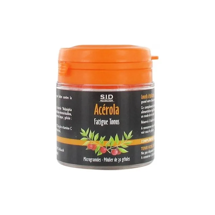 Sid Nutrition Fatigue Tonus Acerola Dietary Supplement 30 Capsules