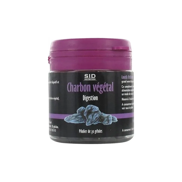 S.I.D Nutrition Digestion Vegetable Coal 30 Capsules
