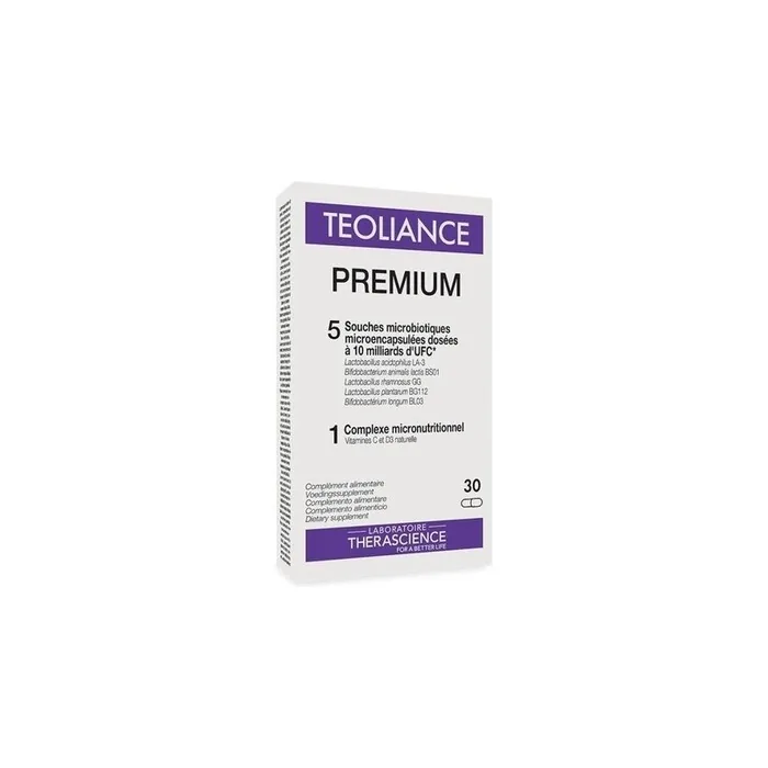 Laboratoire Therascience Teoliance Premium Probiotics Supplement 30 Capsules