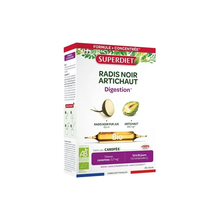 Superdiet Organic Black Radish Artichoke Easy Transit & Digestion