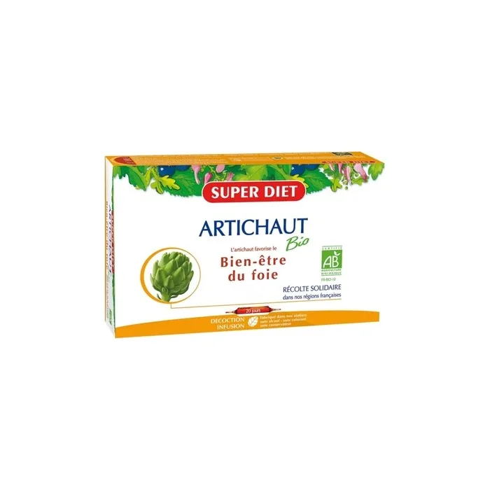 Superdiet Alcachofit Organic Artichoke Supplement 20 Ampoules