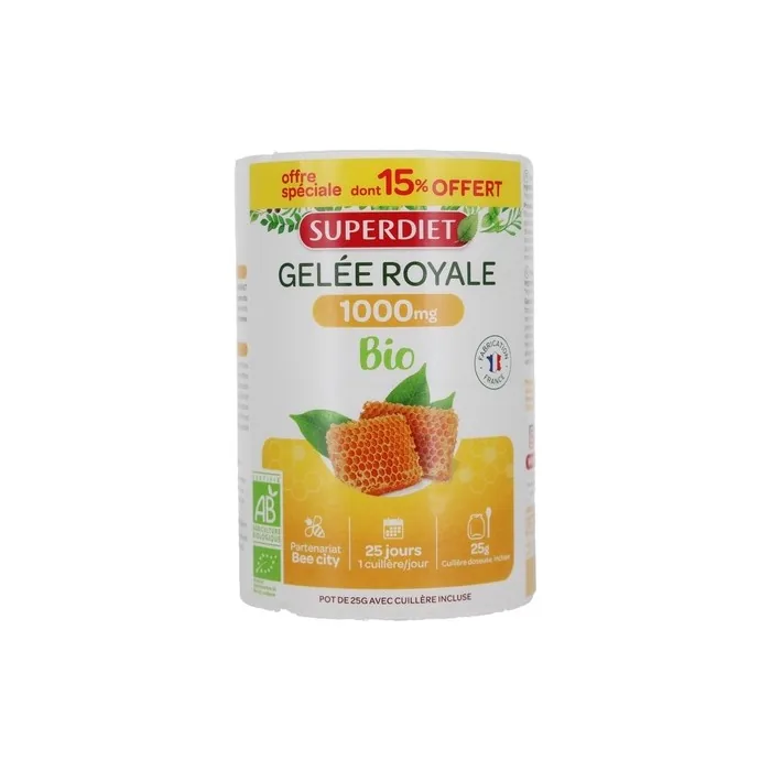 Superdiet Organic Royal Jelly 1000mg