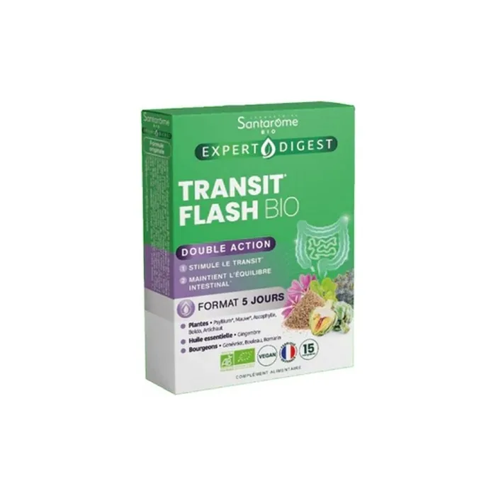 Santarome Transit Flash Bio Dietary Supplement 15 Tablets