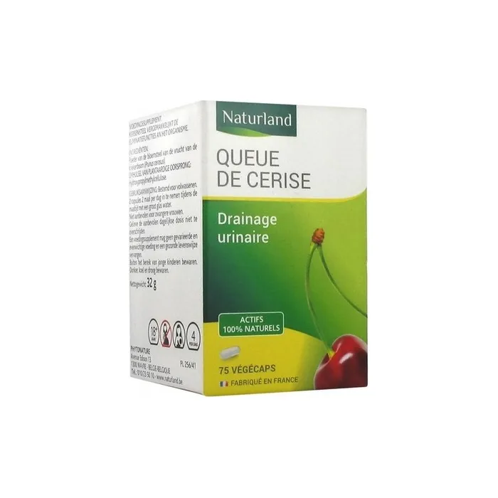 Naturland Cherry Stem Dietary Supplement 75 Vegecaps