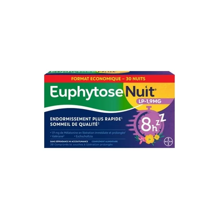 Bayer Sante Euphytose Night 1.9mg Dietary Supplement 30 Tablets