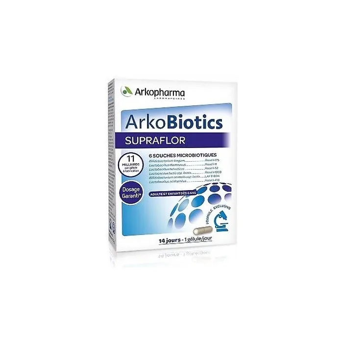 Arkopharma ArkoBiotics Supraflor Dietary Supplement 30 Capsules