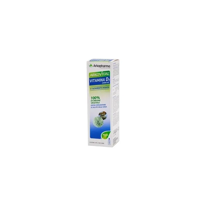 Arkopharma Arkovital Vitamin D3 Supplement For Immune Defense And Bones 15 Ml