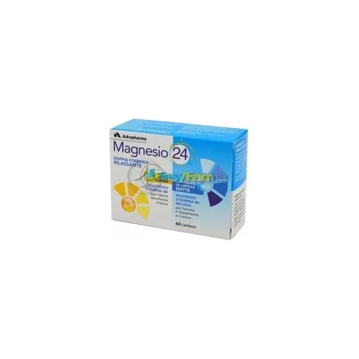 Arkopharma Magnesium 24 60 Capsules Dietary Supplement For Mineral Support