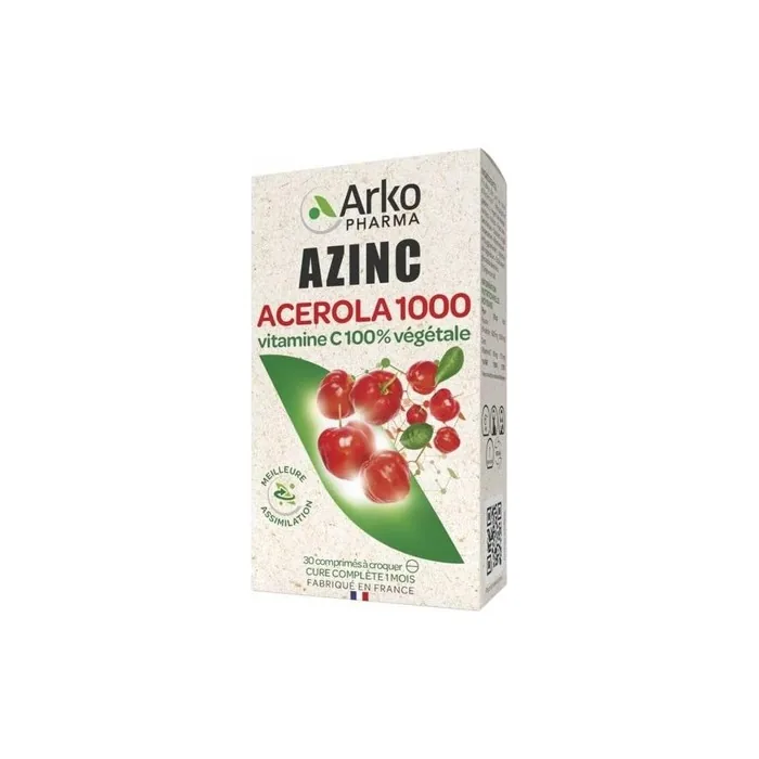 Arkopharma Azinc Acerola 1000 Chewable Tablets 30 Count