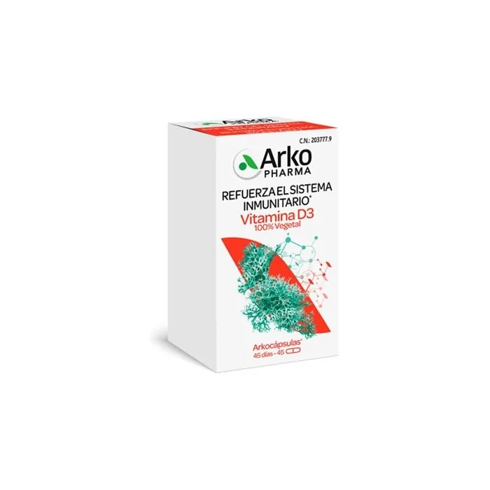 Arkopharma Arkocaps Vitamin D3 100 Plantbased 45 Capsules