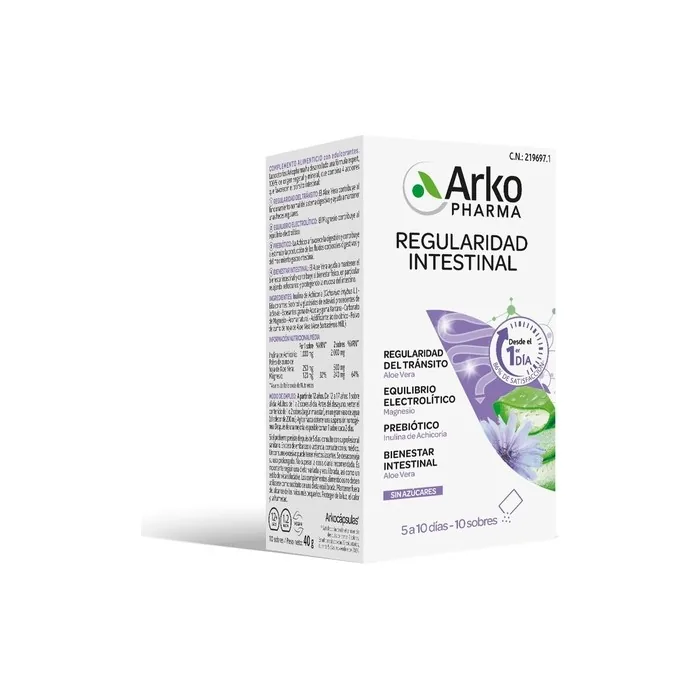 Arkopharma Arkocapsulas Intestinal Regularity with Aloe Vera and Magnesium 10 Sachets