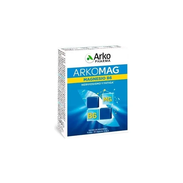 Arkopharma Arkomag Magnesium B6 30 Capsules Essential Mineral Supplement
