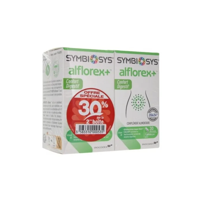 Biocodex Symbiosys Alflorex Digestive Comfort Pack Of 2 X 30 Capsules