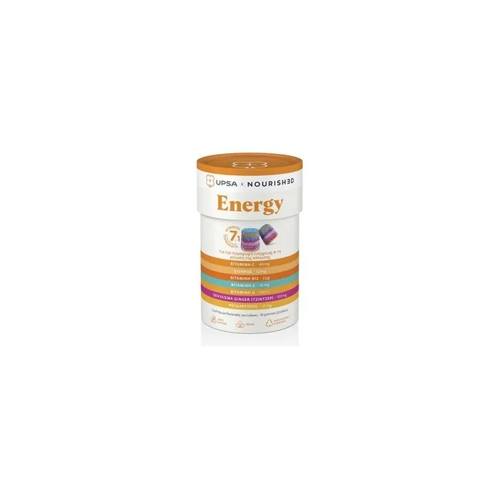 Upsa Upsa Nourished Energy 7-In-1 - Dietary Supplement For Energy & Nervous System, 30 Gummies