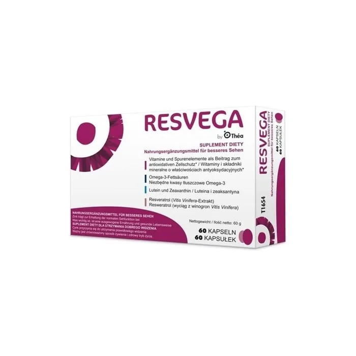 Thea Pharma Resvega Food Supplement For Vision 60 Capsules