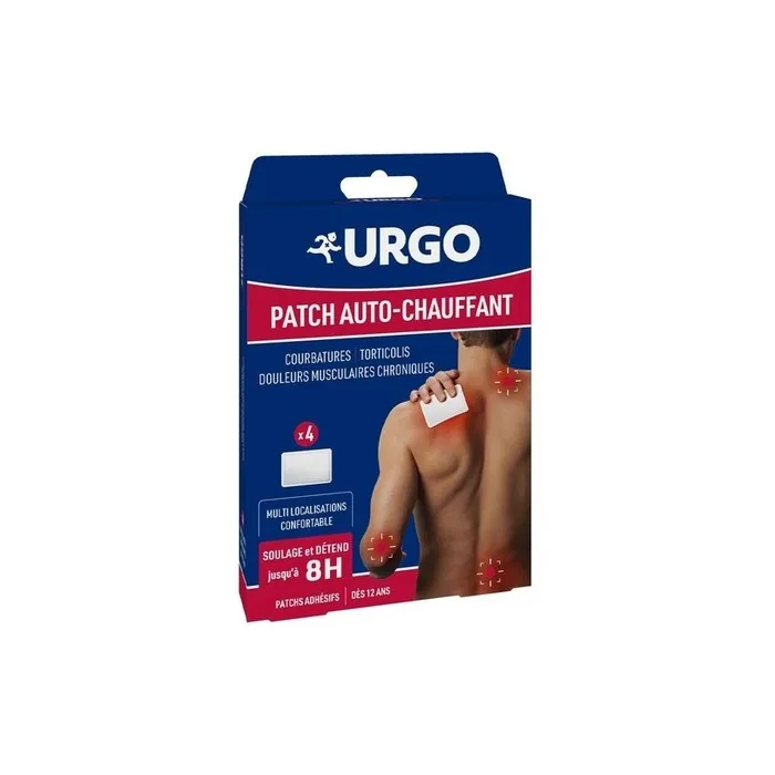 Urgo Self-Heating Patch 8 Hours 4 Adhesive Patches