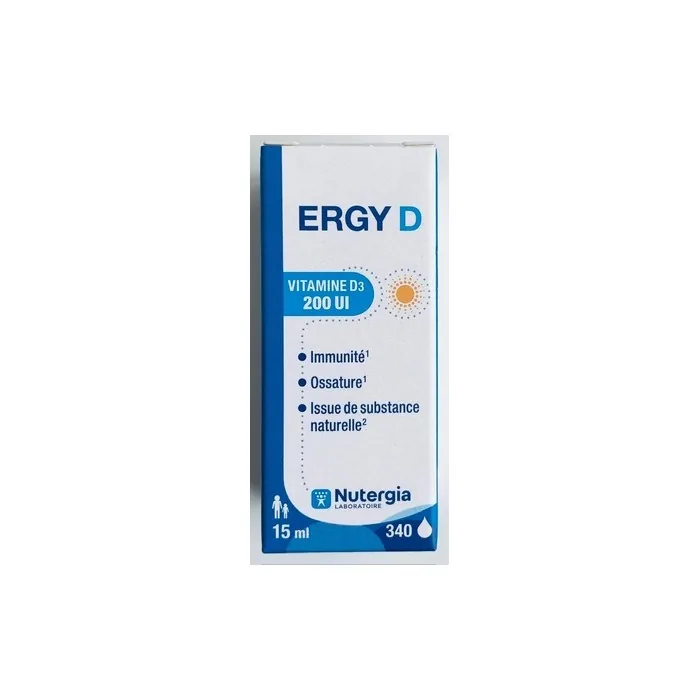 Nutergia Ergy D Vitamin D3 200 IU 15ml