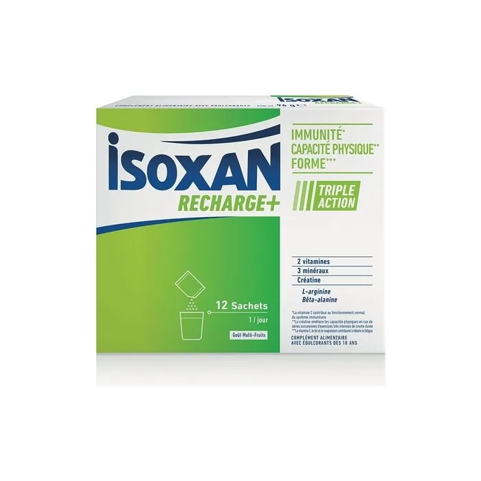 Isoxan Recharge+ Dietary Supplement Multi-Fruit Flavor 12 Sachets