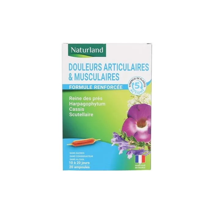 Naturland Joint and Muscle Pain Dietary Supplement 20 Ampoules