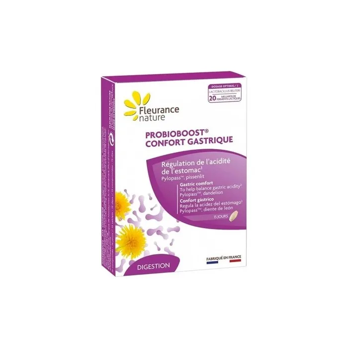 Fleurance Nature Probioboost Stomach Comfort 15 Tablets for Heartburn Relief