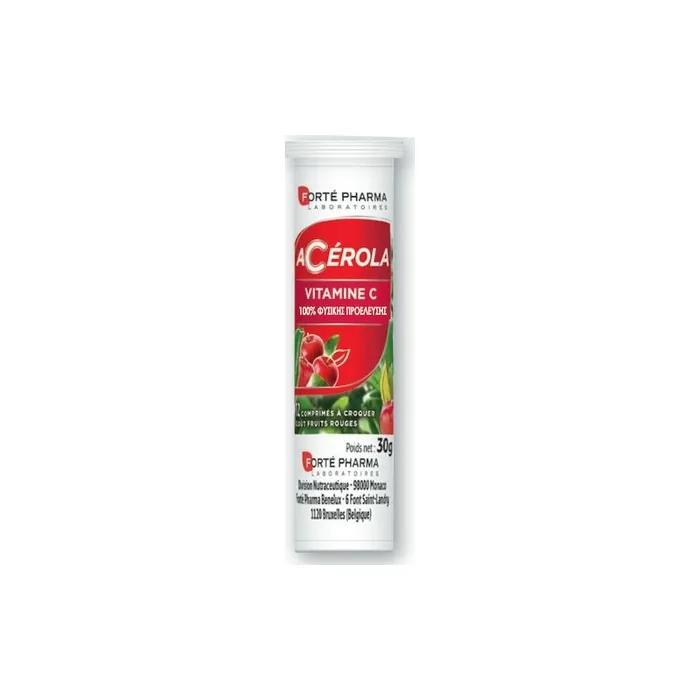 Forte Pharma Acerola Vitamin C For Energy And Toning 12 Chewable Tablets