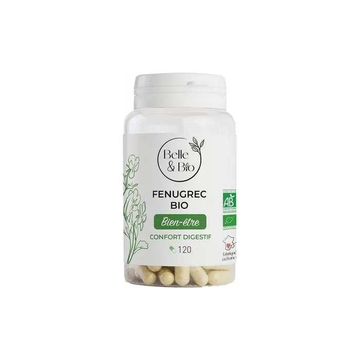Belle & Bio Fenugreek Organic Dietary Supplement 120 Capsules
