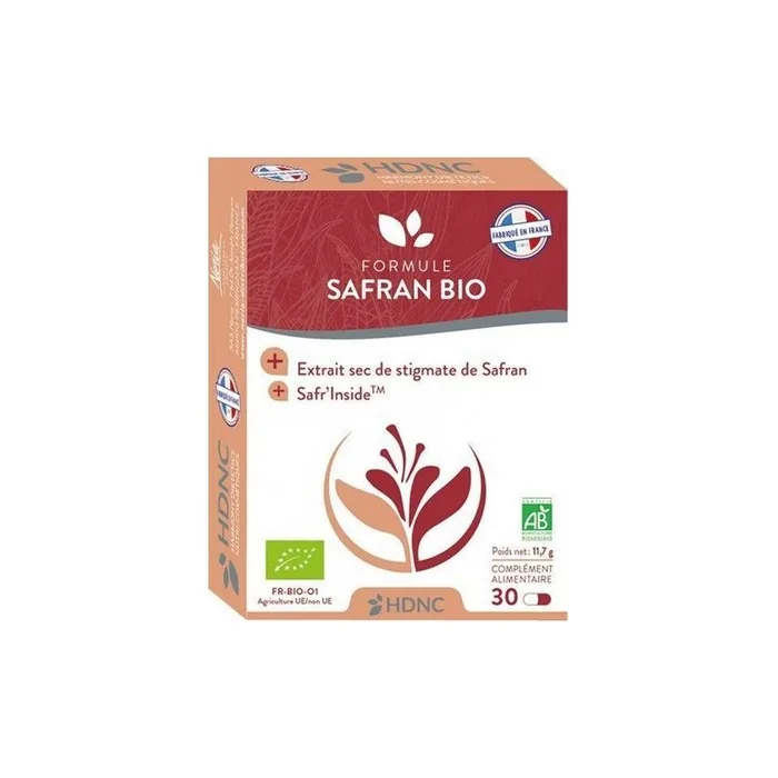 Hdnc Formula Organic Saffron Dietary Supplement 30 Capsules
