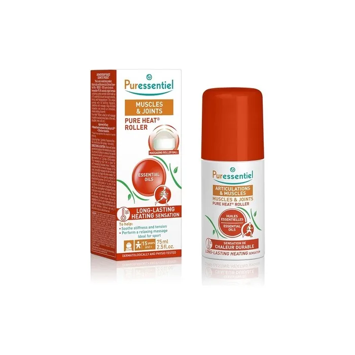 Puressentiel Muscles & Joints Pure Heat Roll-On 75ml - Fast & Natural Pain Relief
