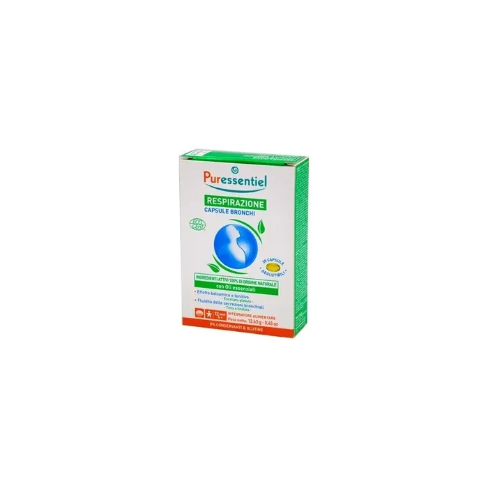Puressentiel Respiratory Dietary Supplement For Bronchi 30 Capsules