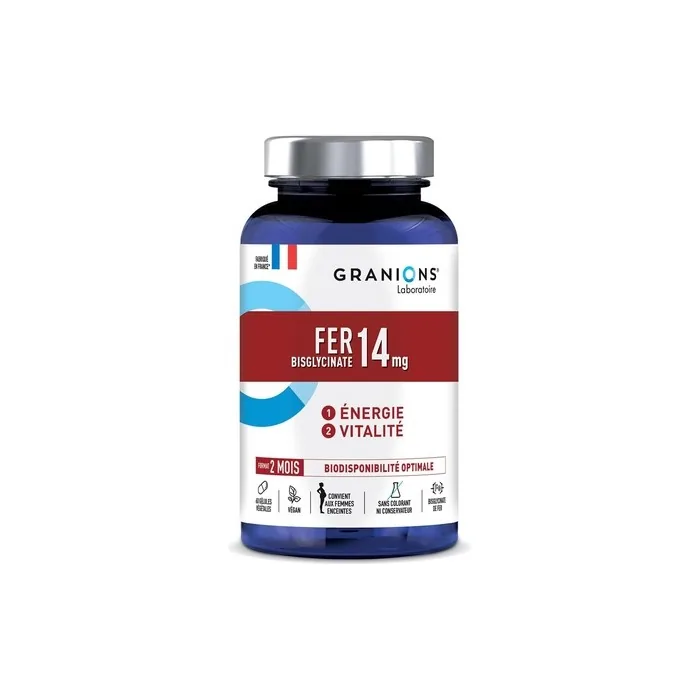 Granions Iron 14mg 60 Capsules - Energy and Vitality Food Supplement