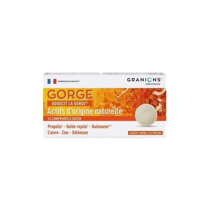 Granions Lozenges Throat 24 Tablets Food Supplement