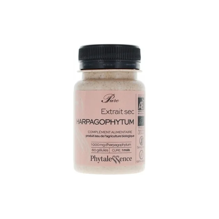 Phytalessence Pure Harpagophytum Organic Dietary Supplement 60 Capsules