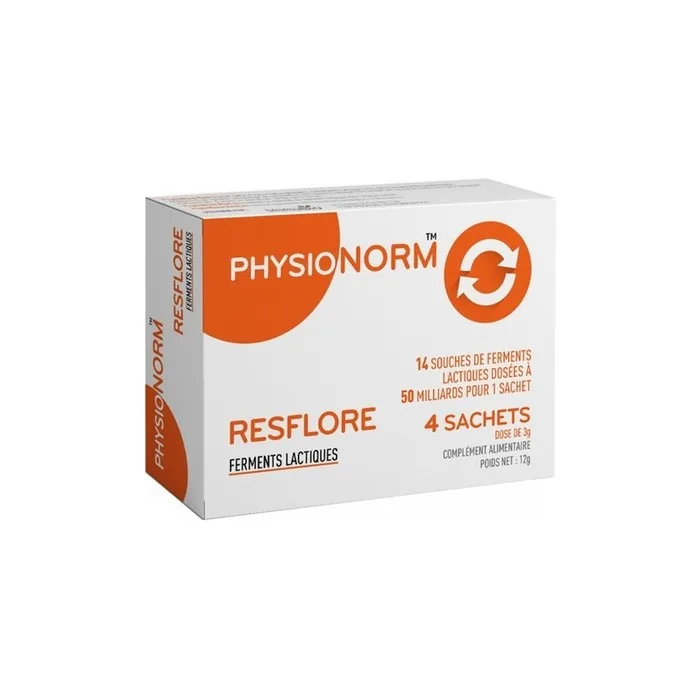 ImmuBio Physionorm Resflore Lactic Ferments Supplement 20g - Pack of 4