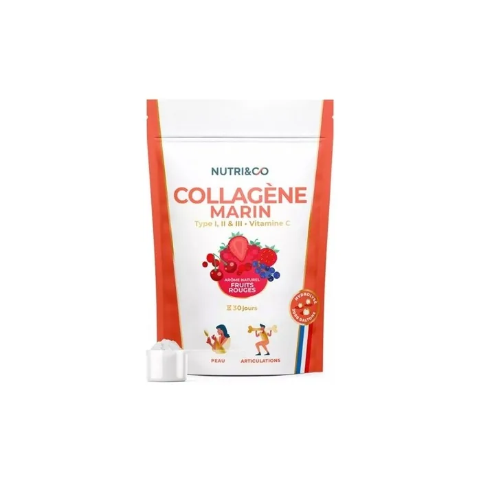 Nutri&Co Marine Collagen Type I, II, and III with Vitamin C 180g