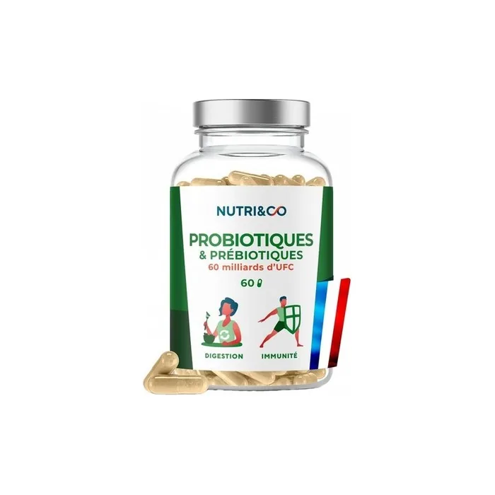Nutri&Co Probiotics & Prebiotics Dietary Supplement 60 Capsules