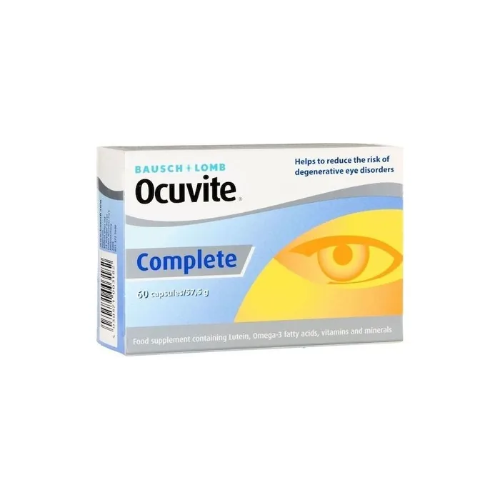 Bausch & Lomb Ocuvite Complete Dietary Supplement For Good Health And Protection Of The Eyes 60 Capsules